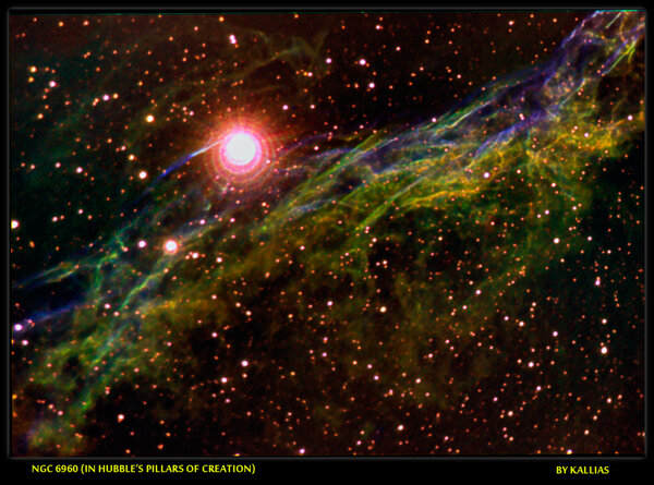 NGC 6960 SII Ha OIII Mix (like Hubble's Pillars of Creation)