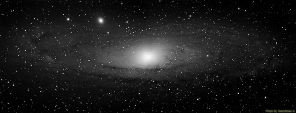 Andromeda Galaxy - M31 (Mosaic - Monochrome)