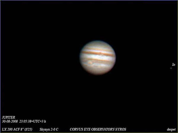 JUPITER & GRS & Io 30-08-2008