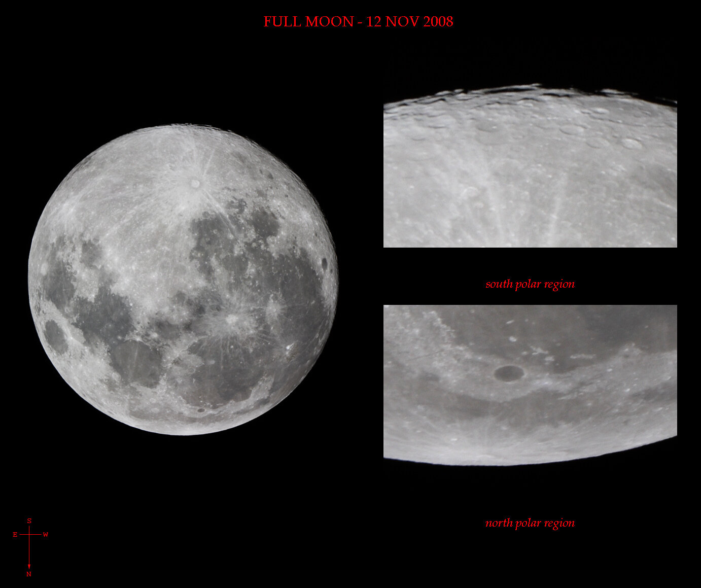 Full Moon and Polar Regions - Nov 12 2008