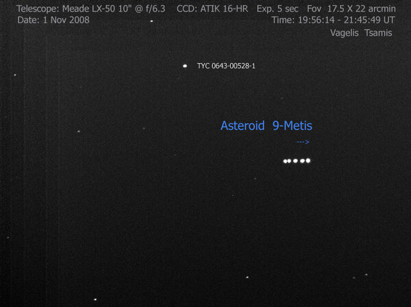 Asteroid 9-Metis near opposition.