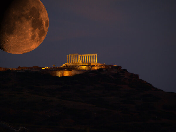 ΝΑΟΣ ΤΟΥ ΠΟΣΕΙΔΩΝΑ ΚΑΙ ΣΕΛΗΝΗ ΑΠΟ ΚΥΘΗΡΑ