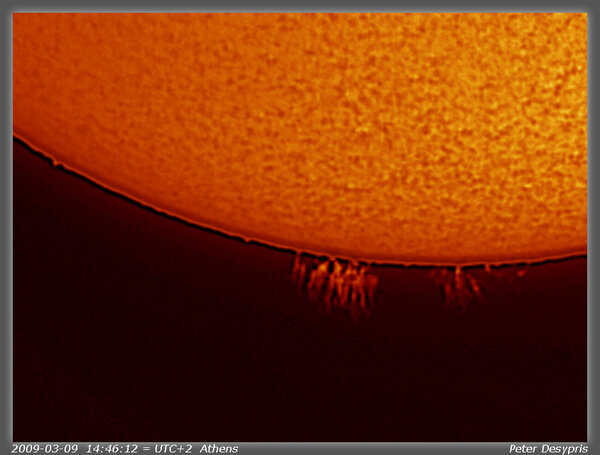 Prominences 09-03-2009