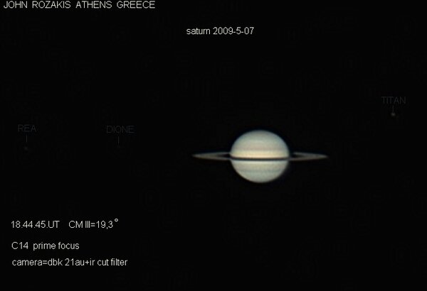 Saturn And Moons 2009-5-07