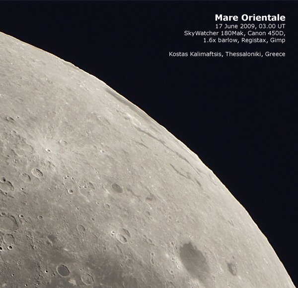 Mare Orientale, 17 Ιουνίου 2009