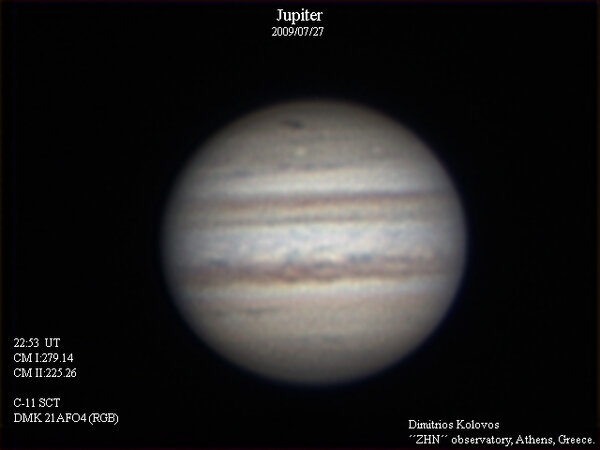 Jupiter 27/07/2009. Impact Site