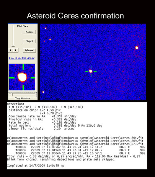 Επιβεβαιωση του αστεροειδη Ceres