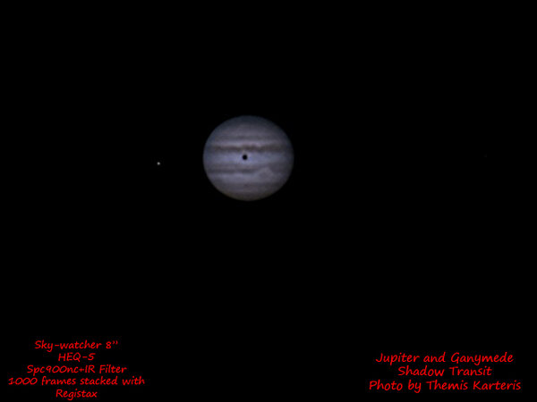 Jupiter And Ganymede Shadow Transit !!! 7-7-2009