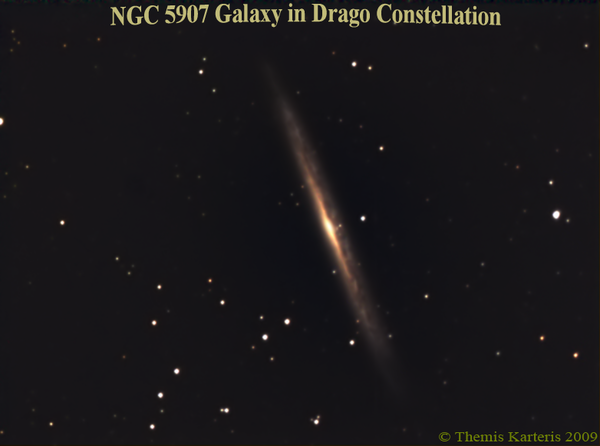 Ngc 5907 Galaxy In Drago