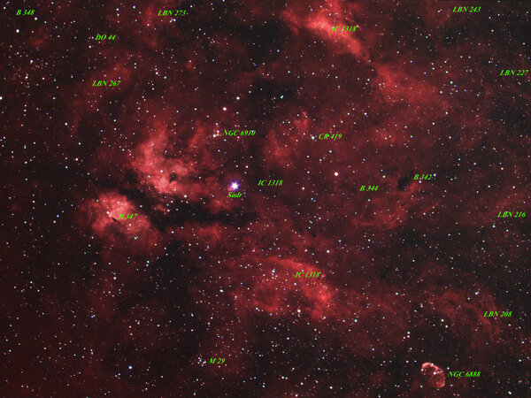 Γ Cygni Area (labeled)