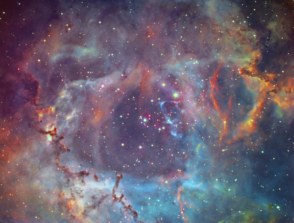 Ngc 2237 - Rosette Nebula (hubble Palette)