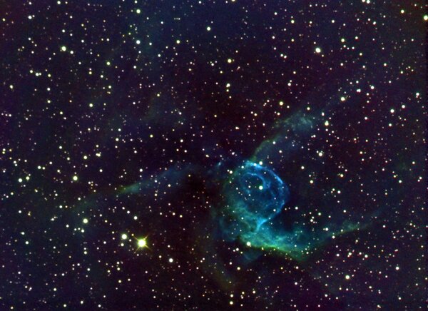Ngc 2359 ,thor's Helmet,or Duck Nebula,in Hst Pallete