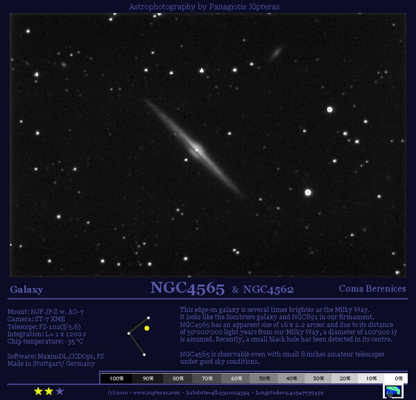 Ngc4565 σε 1200 δευτερόλεπτα