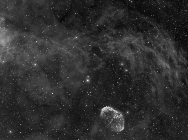 Cresent και της Γριας το Μαλλί Nebula