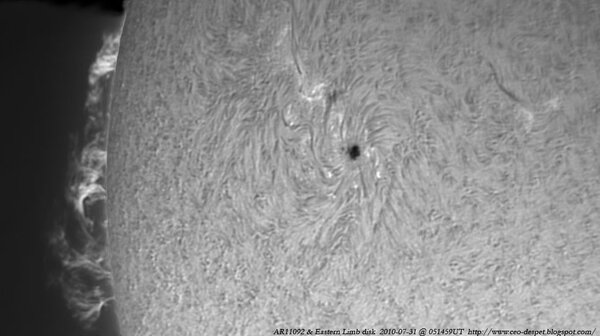 AR11092 αnd Eastern Limb Disk..31-07-2010