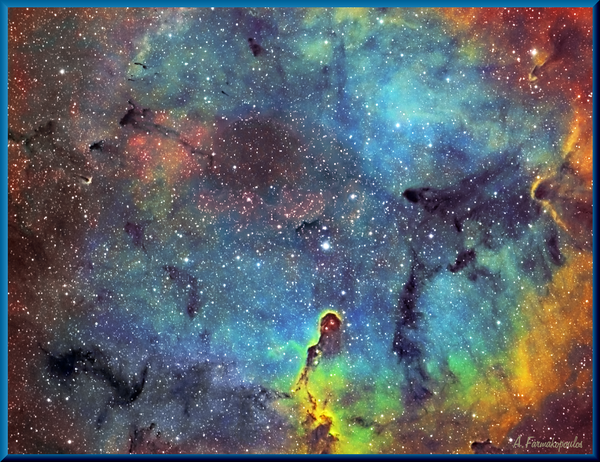 Elephant Trunk Nebula In Hubble Colors