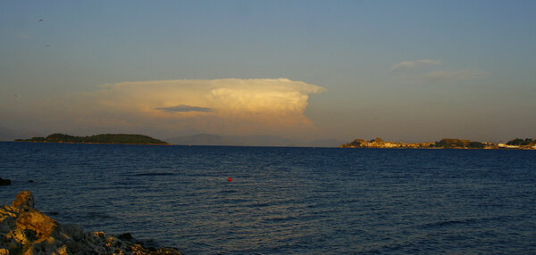 Corfu Old Fortress & Cumulonimbus Incus