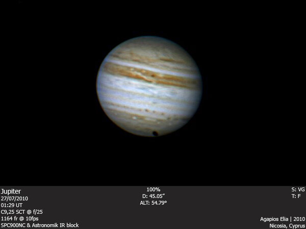Jupiter & Callisto Shadow - 01:29ut