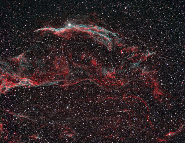 Veil Nebula Hα-ΟΙΙΙ-rgb Version
