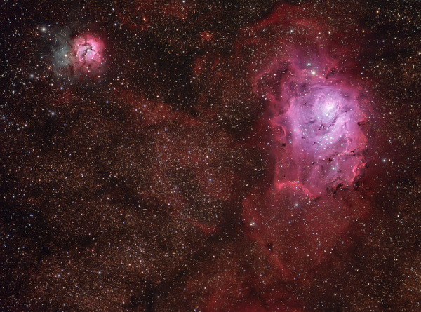 M8 Lagoon Nebula - M20 Trifid Nebula (hargb)