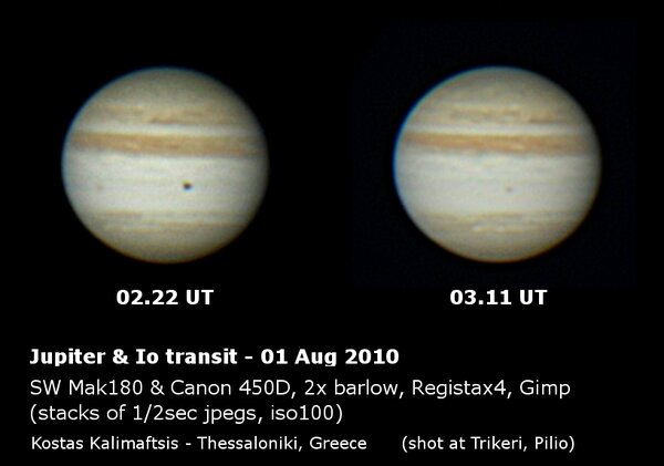Jupiter & Io Transit, 01-08-2010