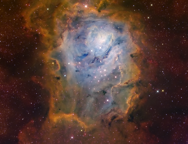 M8 - Lagoon Nebula (Hubble Palette)
