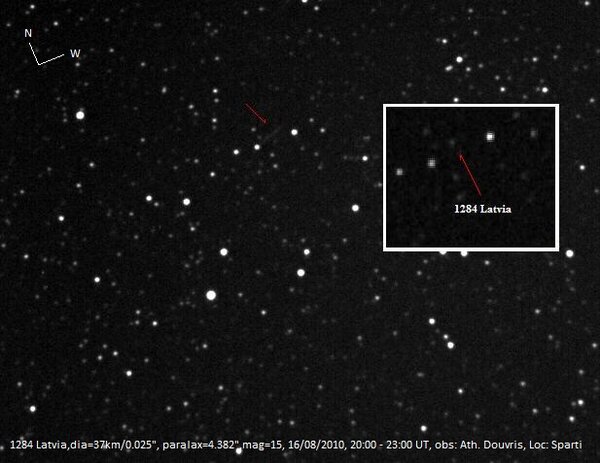 Περισσότερες πληροφορίες για το "Asteroid: 1284 Latvia"