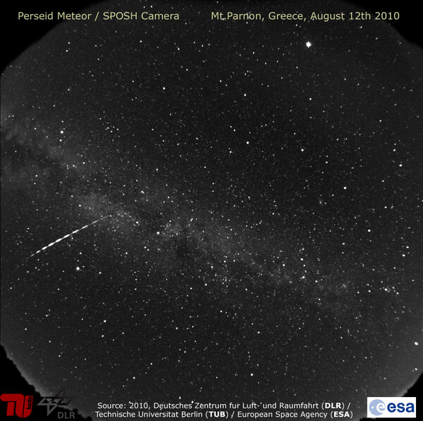 Sposh Camera Captures Perseid Meteor At Mt.parnon, Gr - 2010 Aug 12