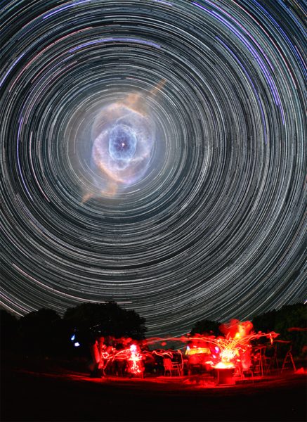 Αστροπαρατηρώντας - Startrails Πηλίδα 06-07 Σεπ 2010 + Cats Eye Hubble