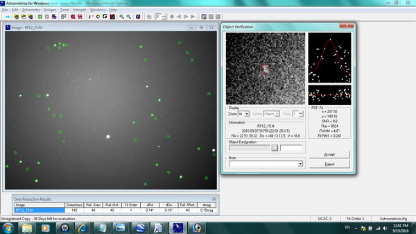 NEO Ast. 2010 RF12 Identification