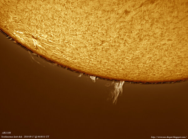 Sun's Southeastern Limb.....2010-09-17