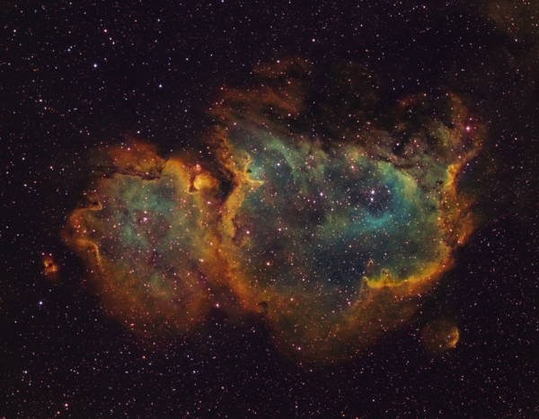 Ic 1848 - The Soul Nebula (hubble Palette)
