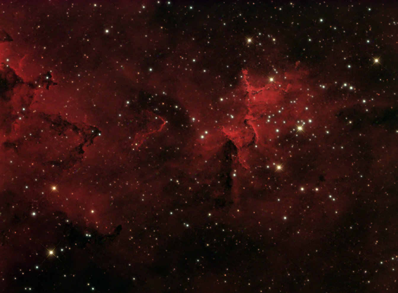 Melotte 15 - Center Of Heart Nebula In Hargb