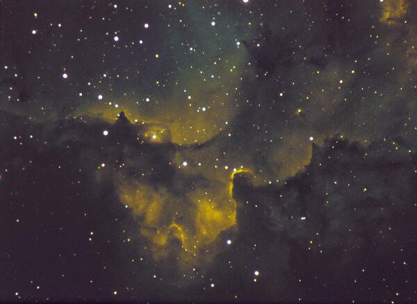 The Wizard Nebula.  Hubble palette