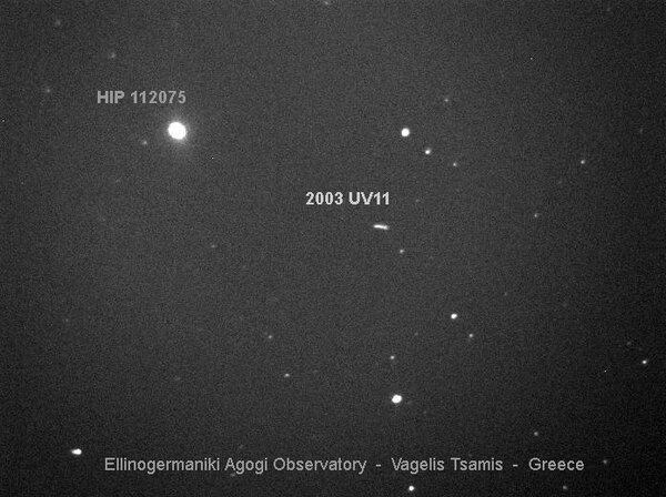 2003 Uv11 First Ccd Capture