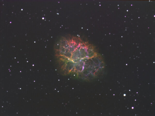 M 1 Crab Nebula. 'CFHT' palette