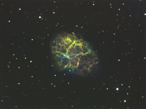 M 1  Crab Nebula. Hubble Palette