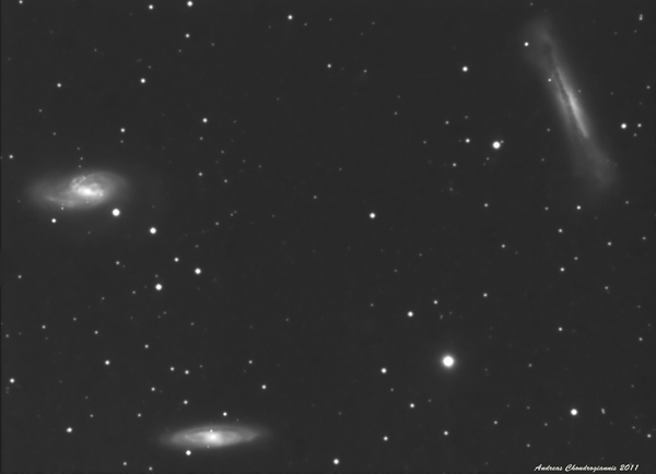 M 66 Group Or Leo Triplet (m 66,m 65, Ngc 3628)in Luminance