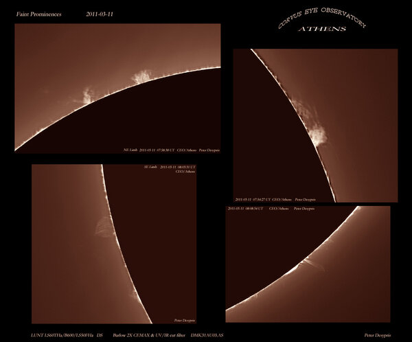 Faint Prominences..2011-03-11