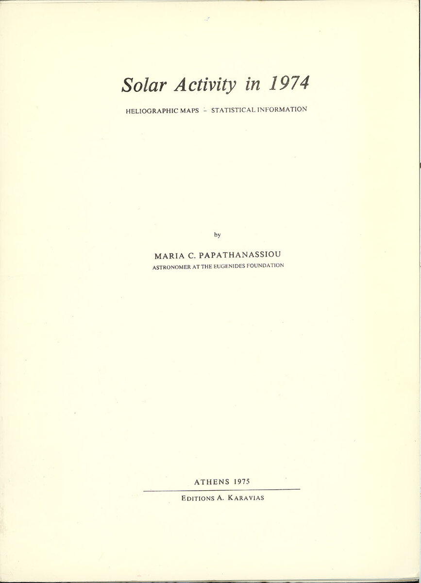 Sunspot Report 1974