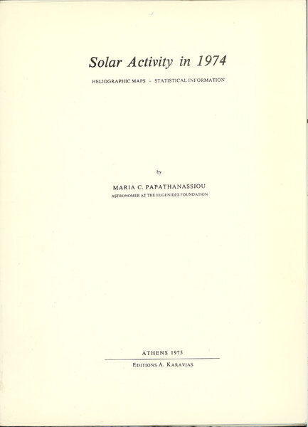 Sunspot Report 1974
