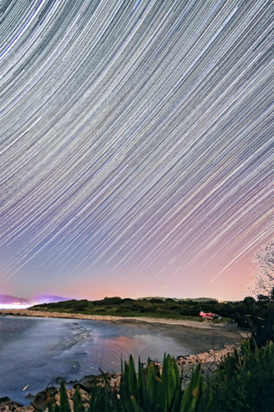 Startrails & παραλία Αγίου Σπυρίδωνα - Dxo Version