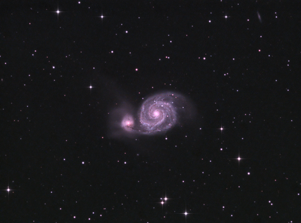 Whirlpool Galaxy In Lrgb