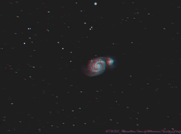 Supernova In M51 - Sn 2011dh - Redblue 3d
