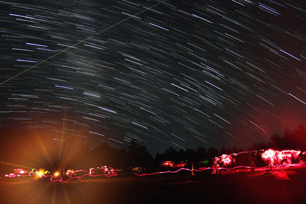 Πάρνωνας Star Trails 2-3/7/2011