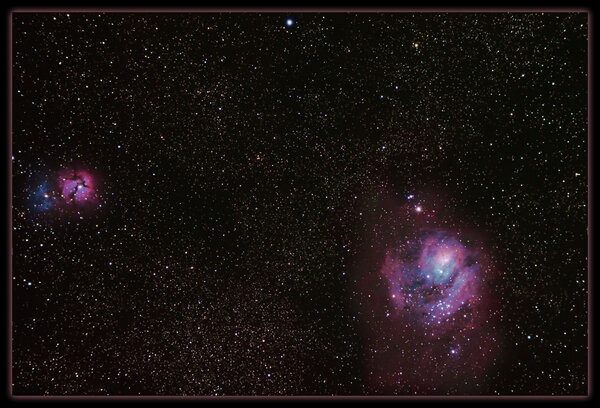 Lagoon Nebula ( M8 ) & Trifid Nebula (M20)