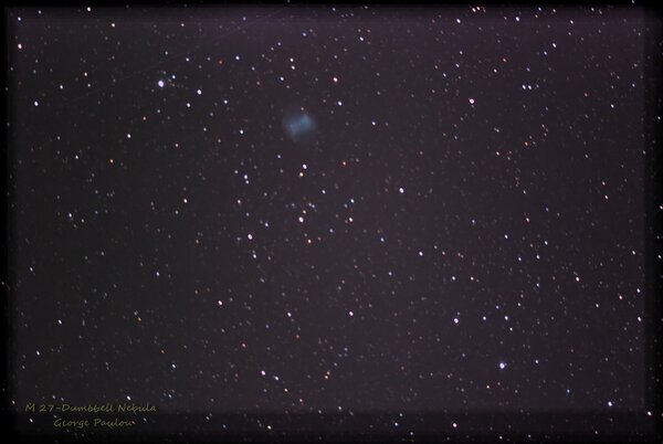 M 27 Dumbbell Nebula.