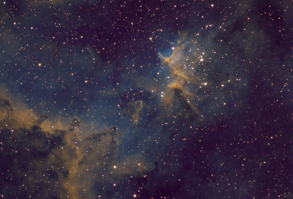 Περισσότερες πληροφορίες για το "Mel15 (ic1805 Center)  Hubble Palette"