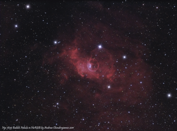Ngc 7635 The Bubble Nebula In Hargb