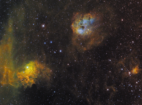 Περισσότερες πληροφορίες για το "Ic 405 & Ic 410 Widefield (hubble Palette)"